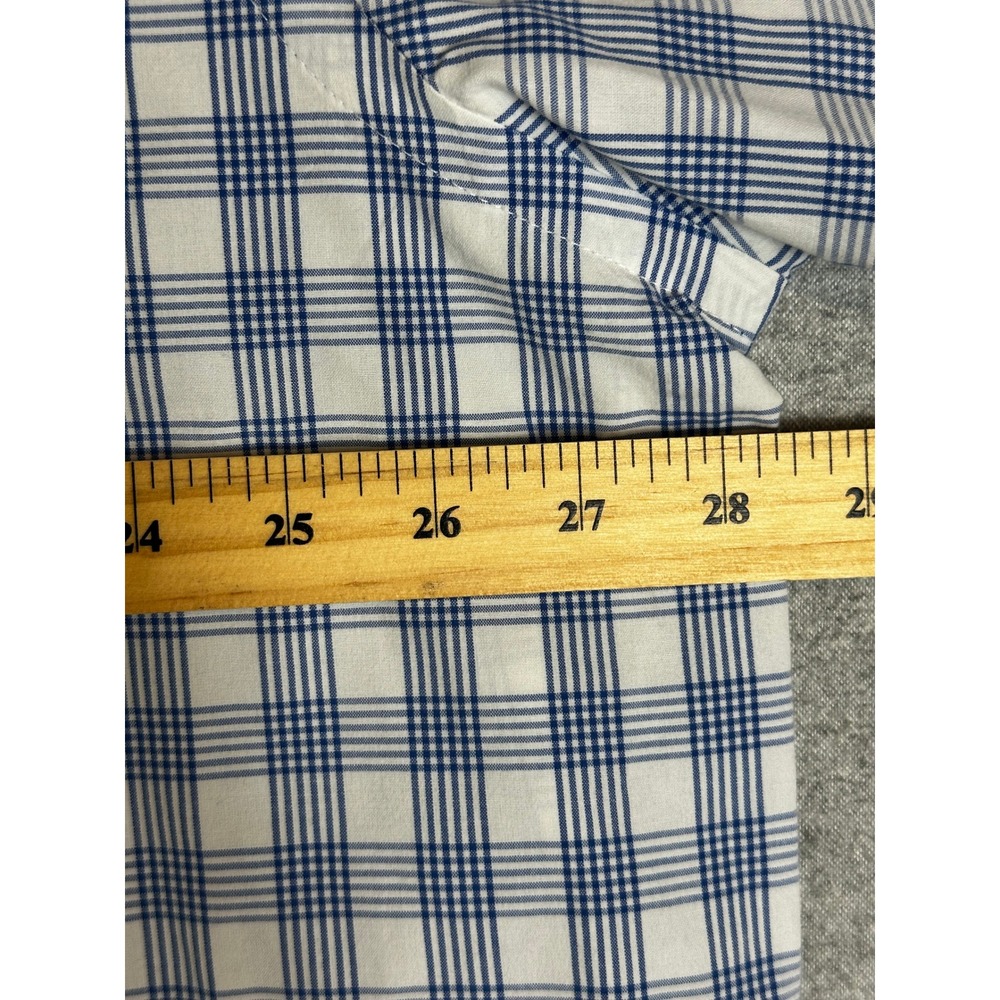 Orvis Button Down Shirt Mens XXL Blue White Plaid Active Fit LS - Picture 8 of 12